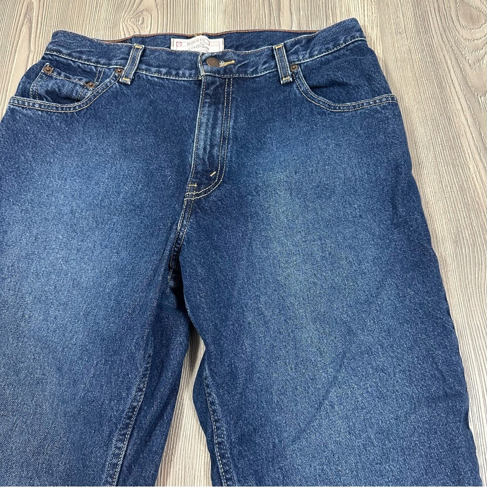 Levi Strauss Signature Relaxed Fit Dark Wash Jeans Size 12 Women’s - Picture 2 of 6